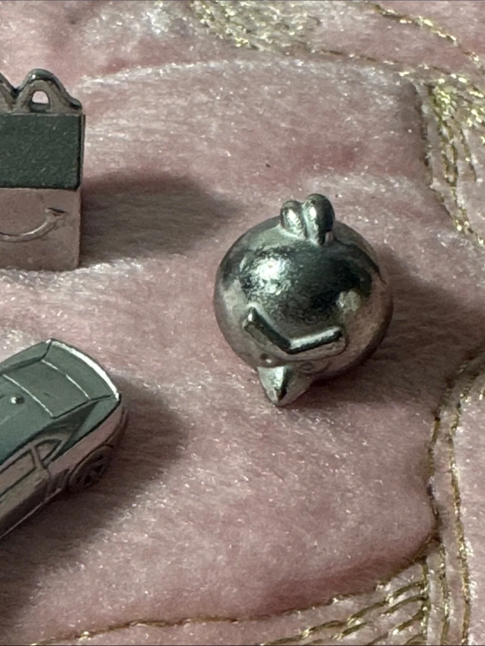 Silver new monopoly game pieces (6)
